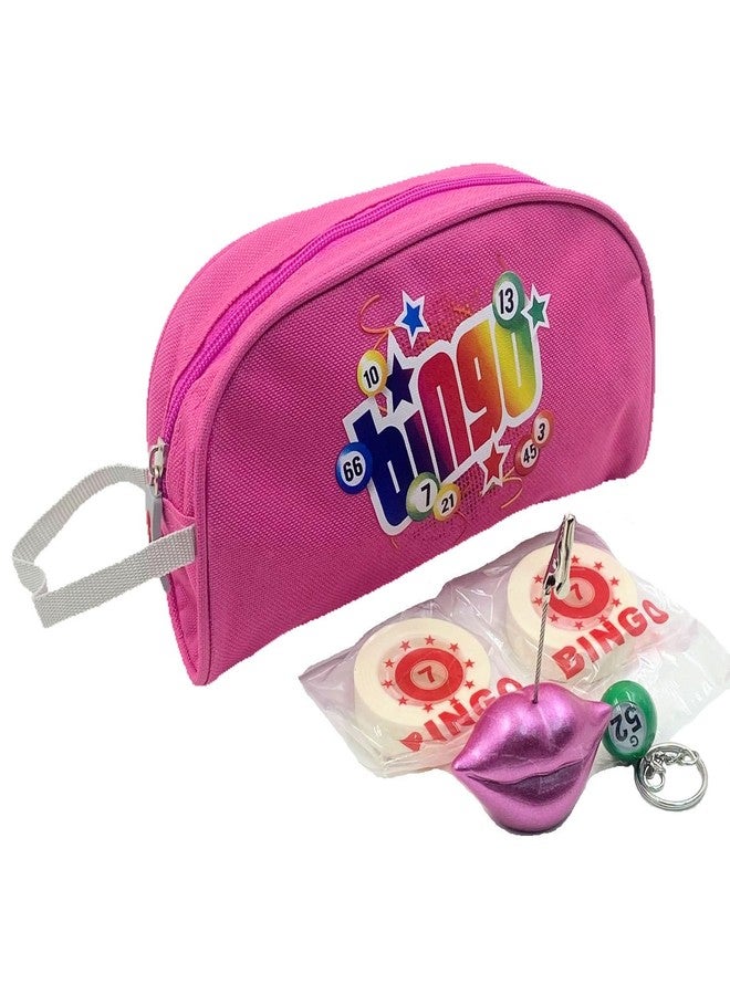 Tapp Collections Bingo Dauber Portable Case with Carrying Strap and Accessories including Lip Ticket Clip Holder - Purple